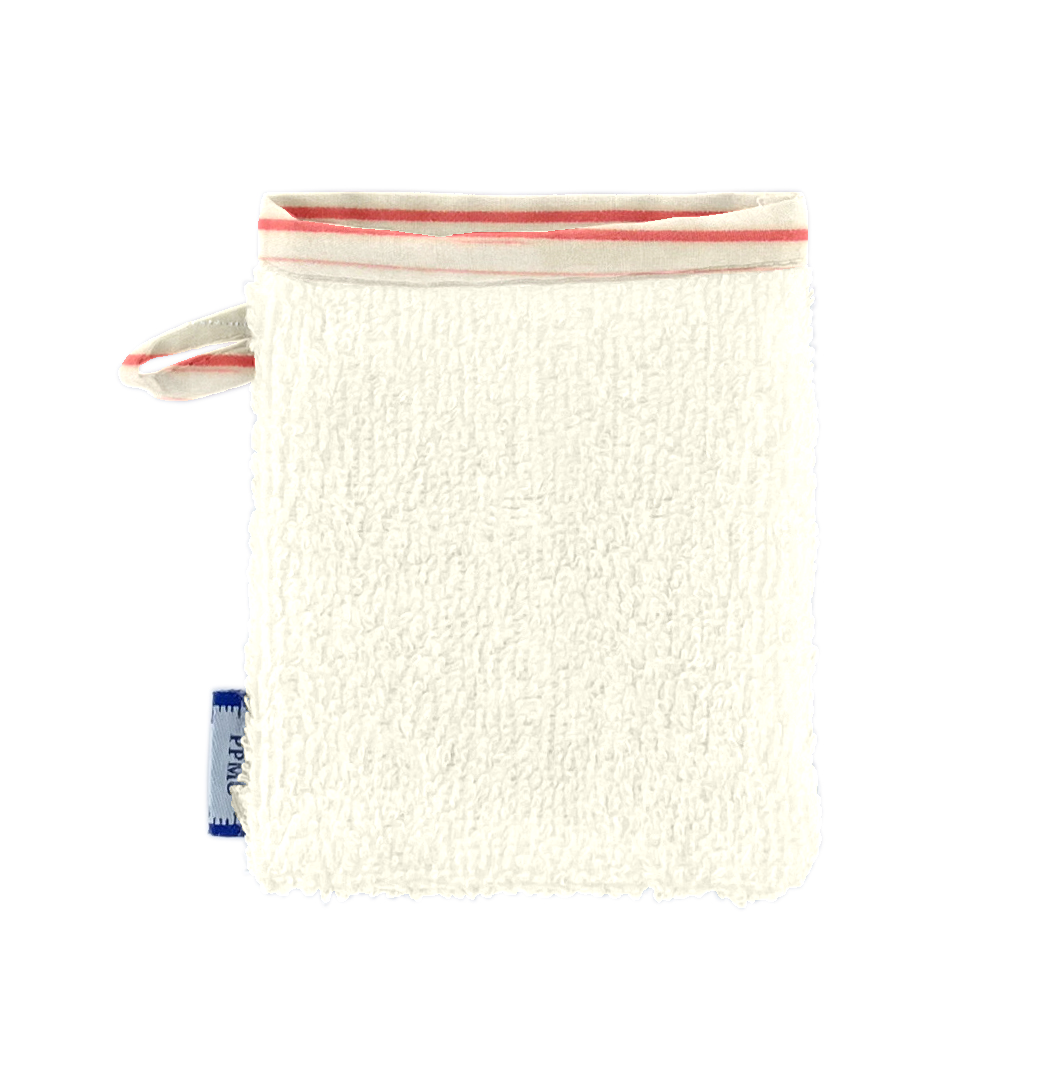 Mini-Gant Démaquillant Rayé Rose Argent