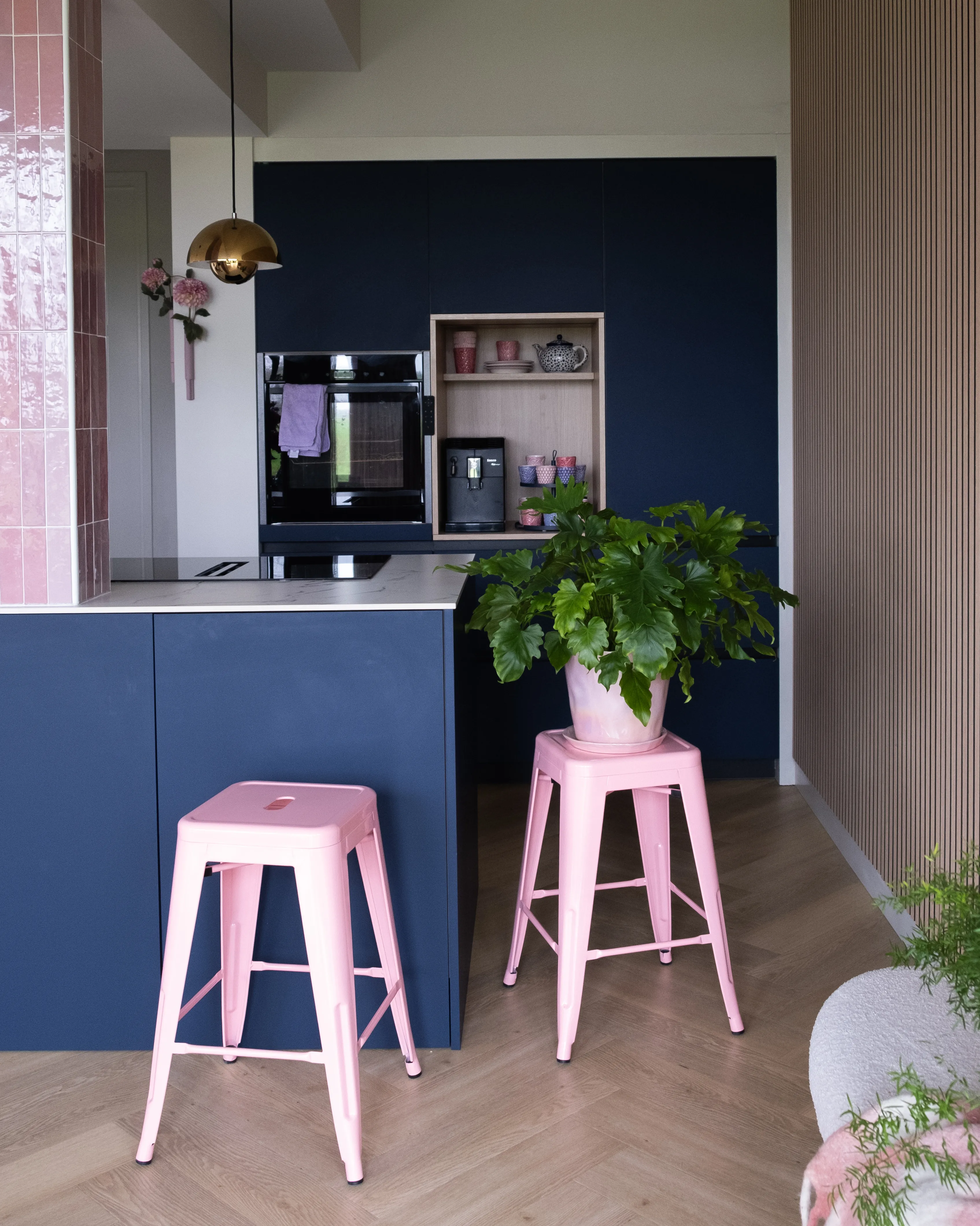 Set van 2 barkrukken CABRILLO Metaal Roze