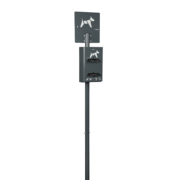 ROSSIGNOL Borne sur poteau hygeca - 2 rouleaux  - anthracite mat