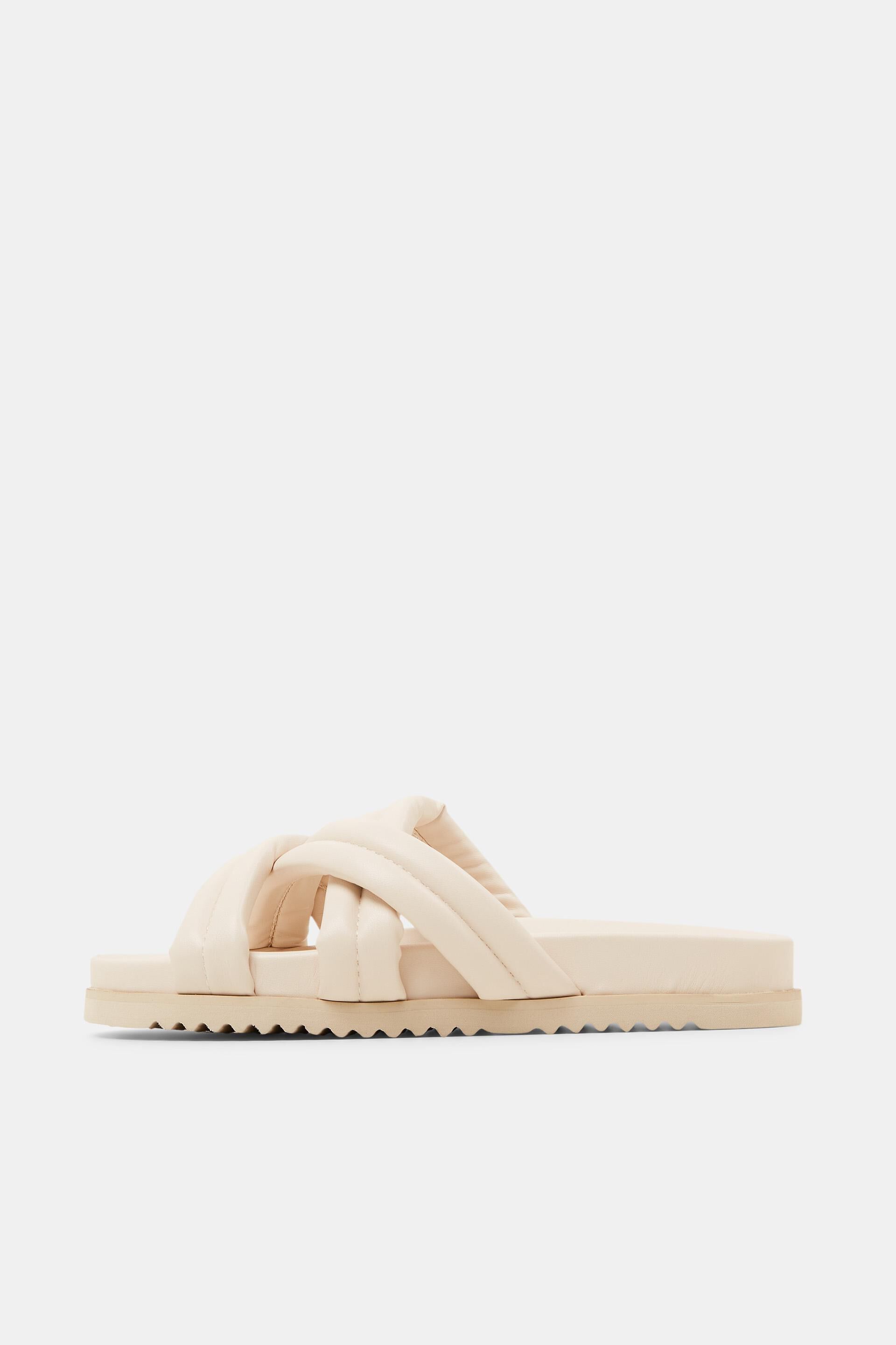 Sandales à enfiler en cuir vegan à brides croisées