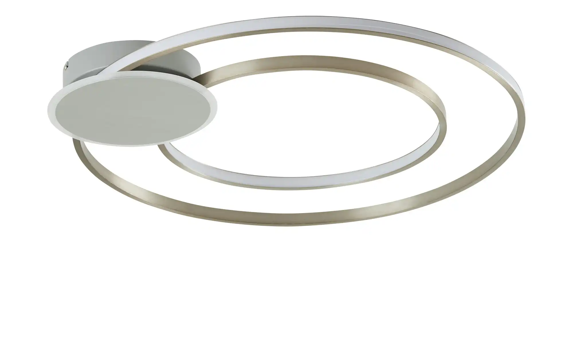 KHG LED-Deckenleuchte, 2-flammig, Nickel-matt ´Kreise´