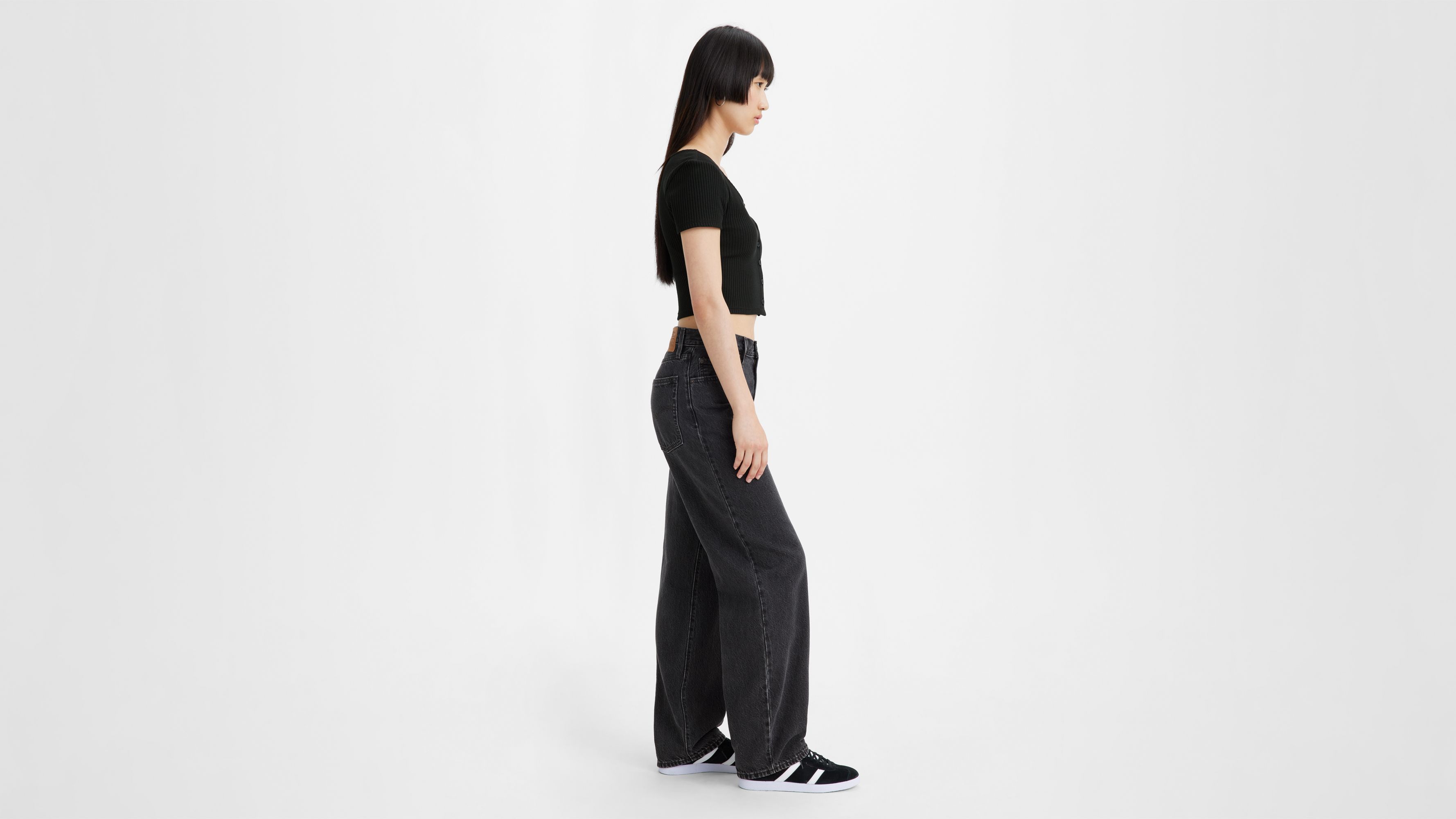 Jean Dad Baggy - Black Stonewash - Noir
