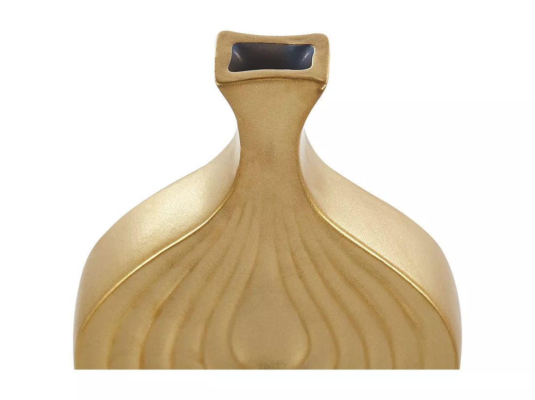 Vase décoratif THAPSUS Grès 25 cm Doré