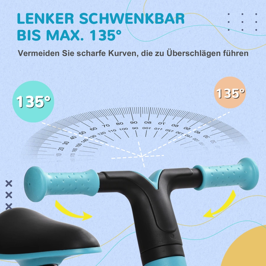 AIYAPLAY Kinderlaufrad mit Metallrahmen blau