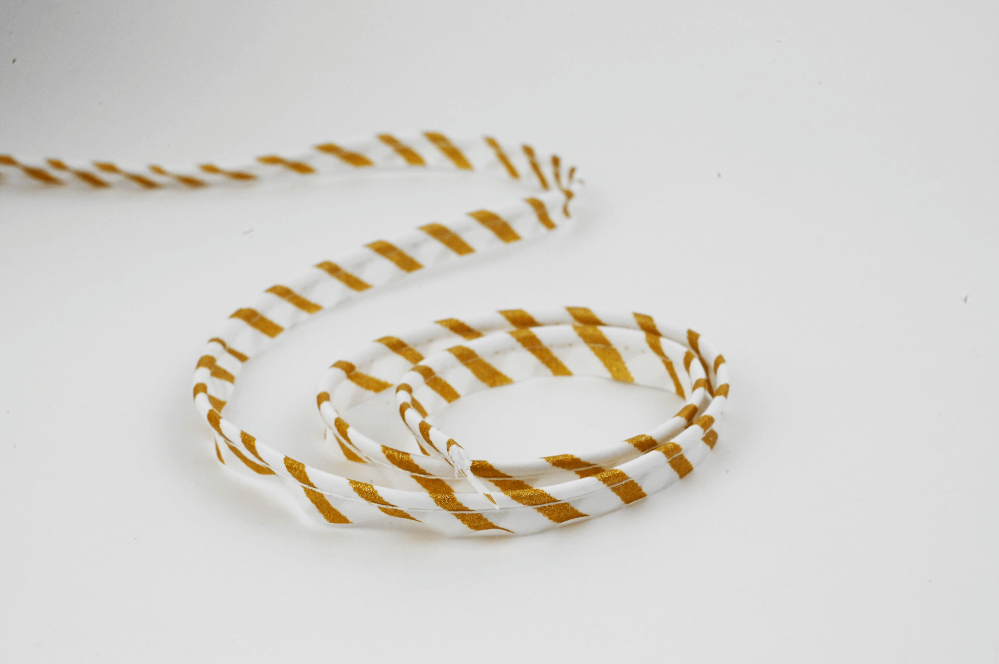 Passepoil Rayé Or Blanc