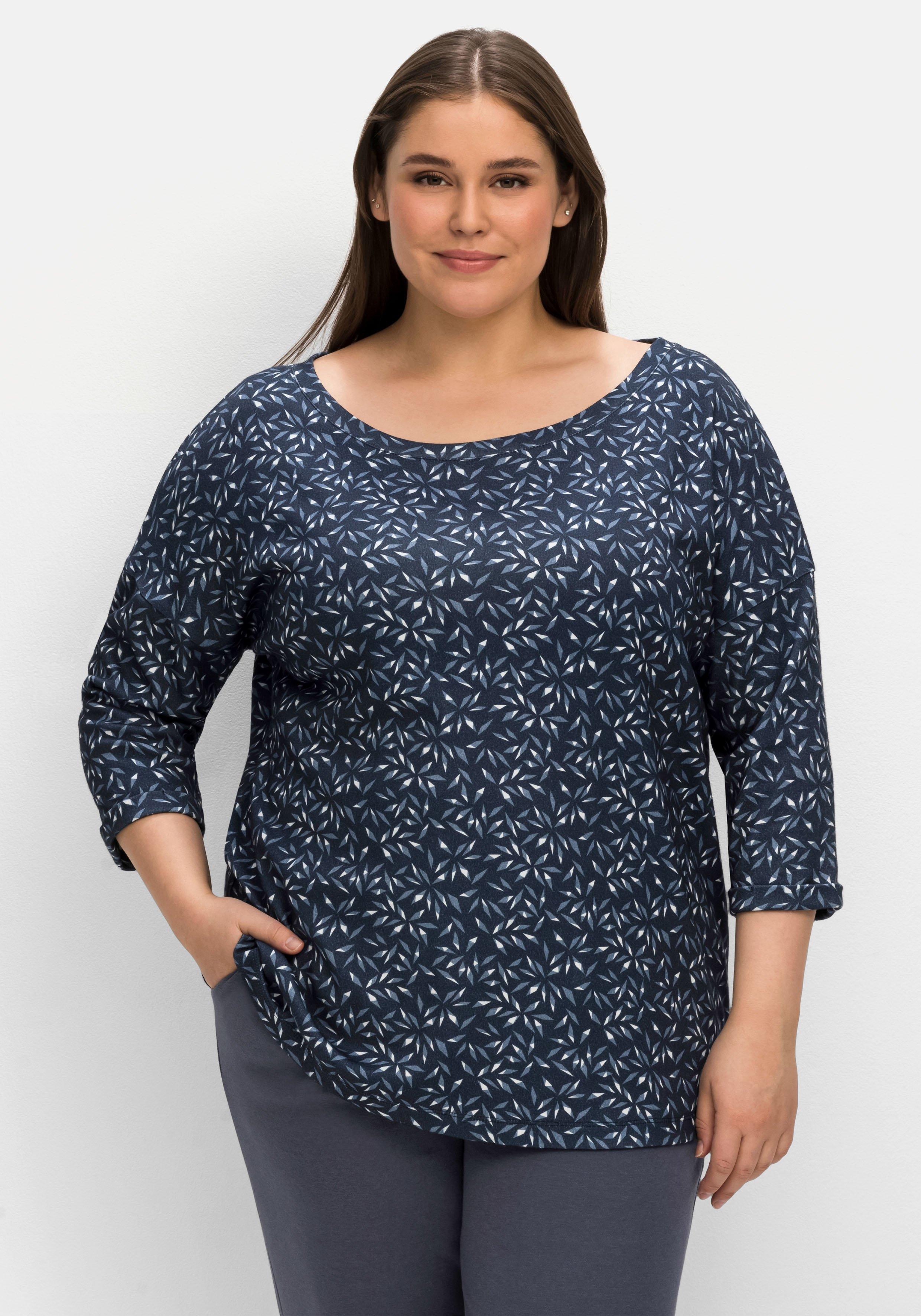 Relax-Shirt mit Alloverdruck, aus Interlock