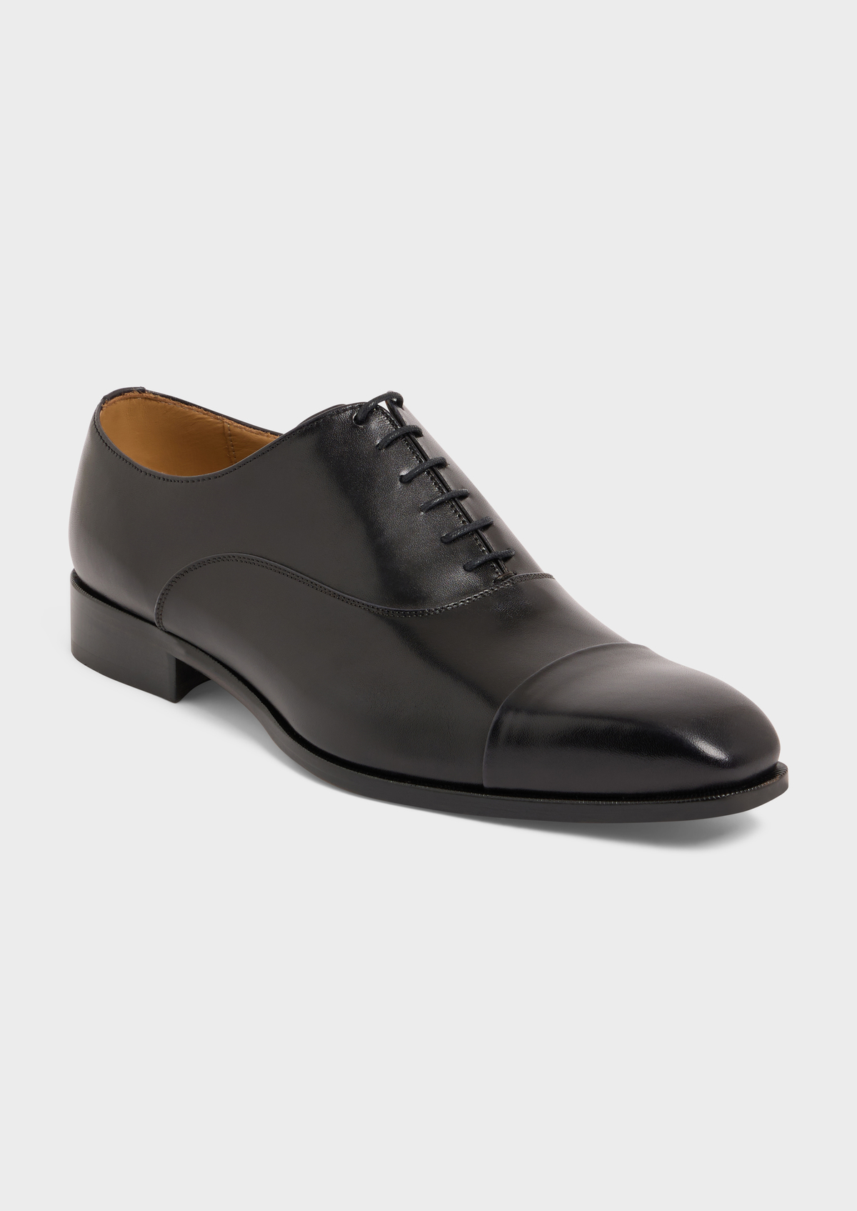 Richelieus en cuir lisse noir