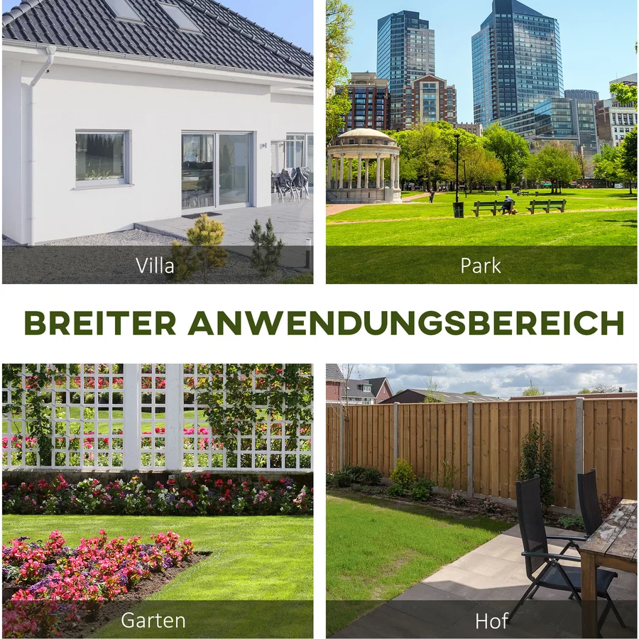 Outsunny Gartenbank für 2 Personen natur