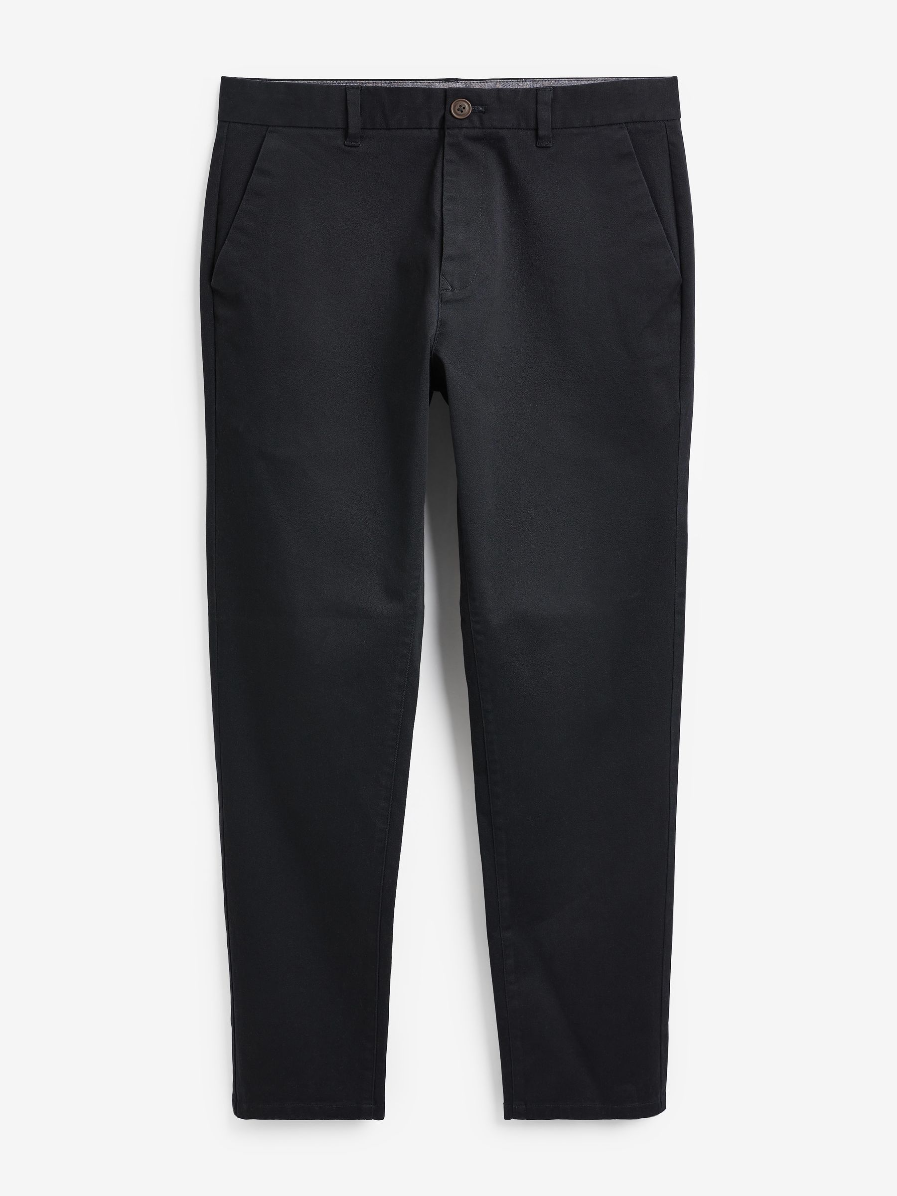 Donkerblauw - Standaard toelopende pasvorm - Stretchy chino