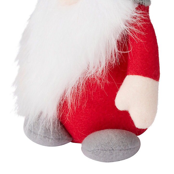 Peluche de Noël rouge et gris gnome scandinave petite taille
