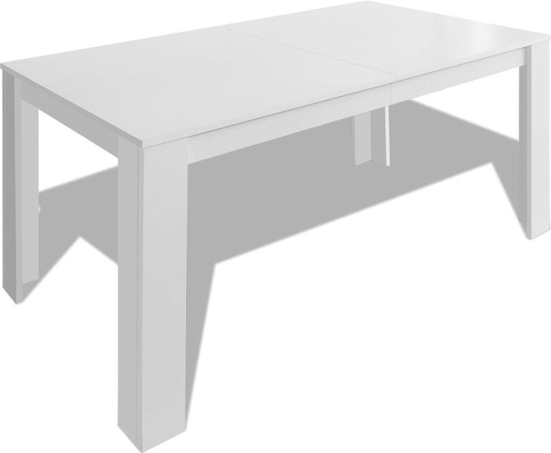 Eetkamertafel - Wit - Bewerkte Hout - Onderhoudsvriendelijk