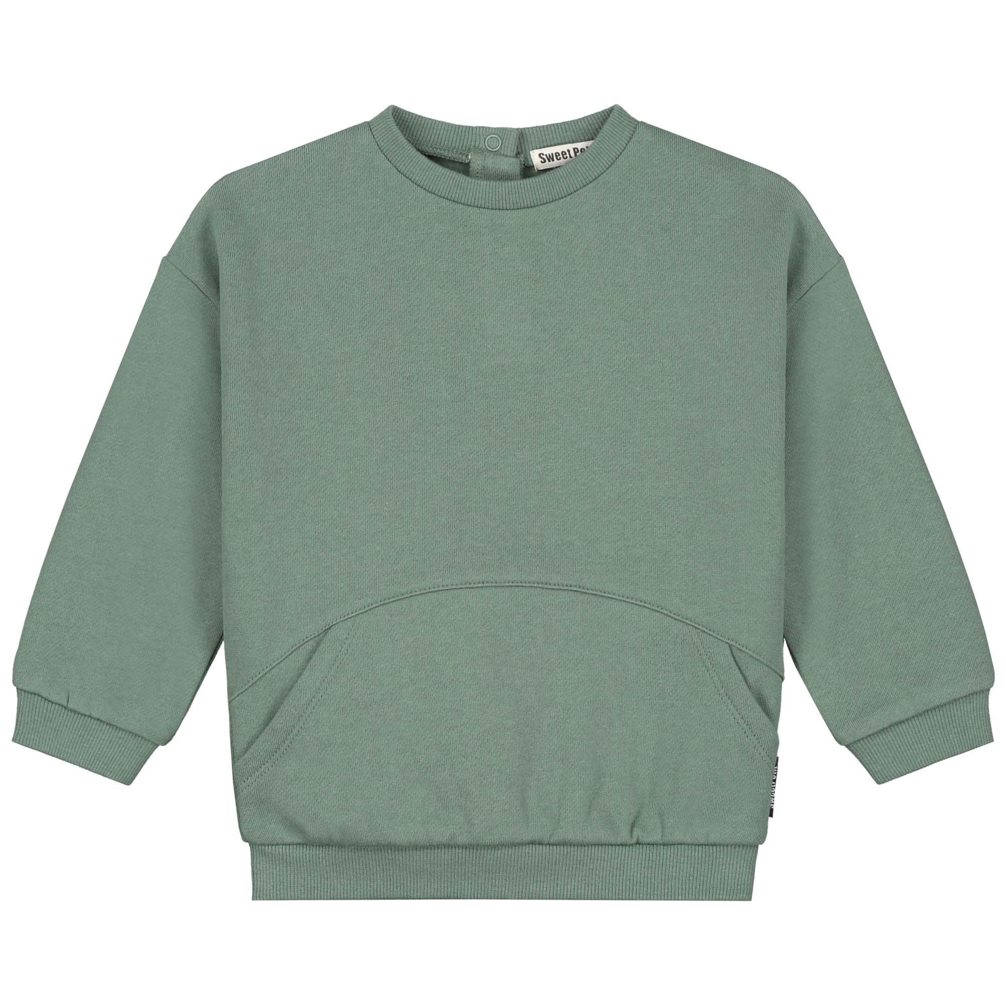 Sweet Petit peuter sweater Cas lange mouwen effen groen