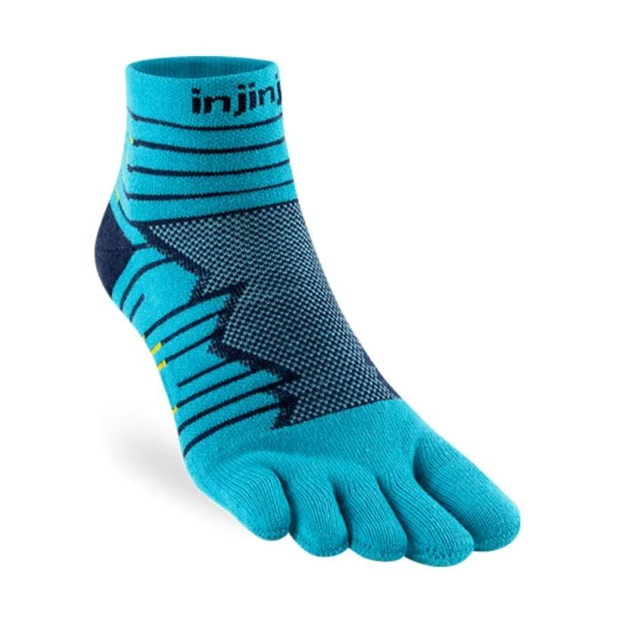 Injinji Unisex Strømper Run Technical Mini Crew Blå