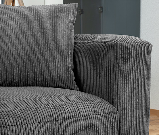 Ecksofa mit Longchair »Lenata«, anthrazit, links