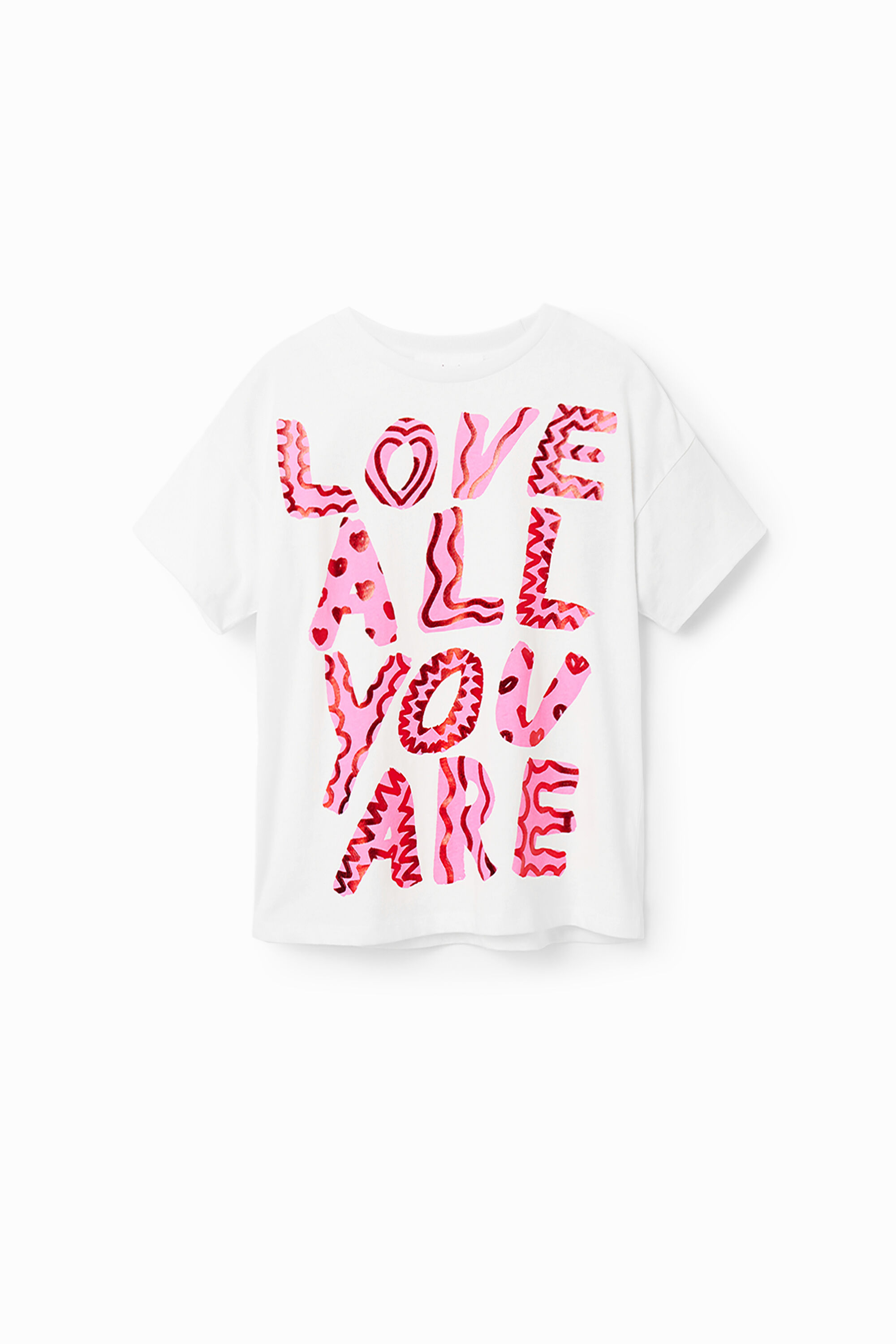 T-shirt texte brillant