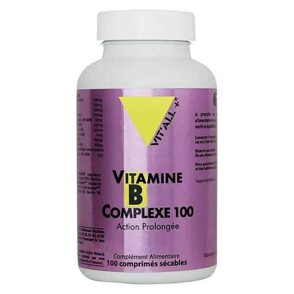 Vit'all+ Complexo de Vitamina B 100 de Liberação Prolongada, 30 comprimidos sulcados
