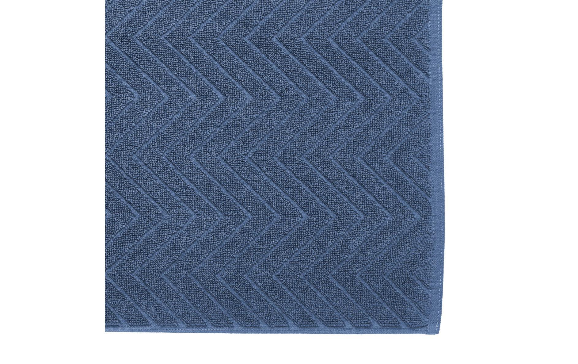 Frottiervorleger Chevron 50 x 70 cm, IndigoDer ideale Begleiter für die tägliche Baderoutine