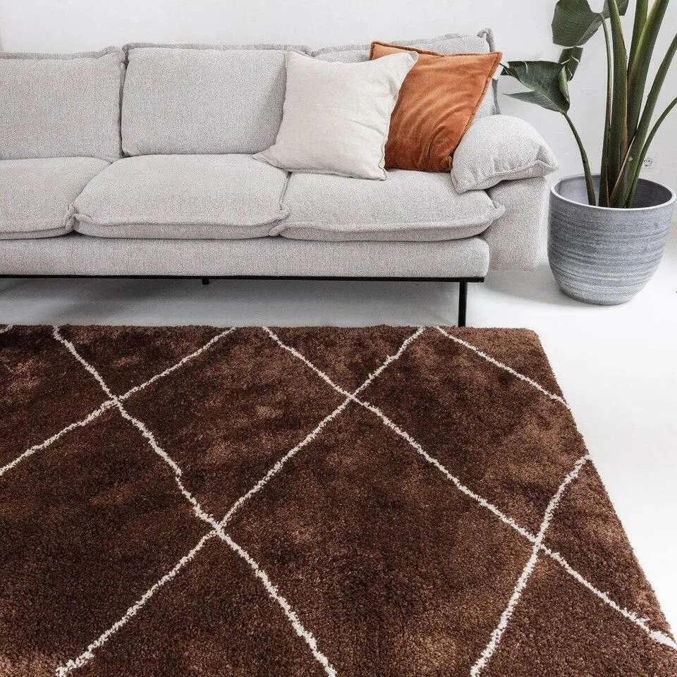 Interieur05 berber vloerkleed Nea roest/creme - 230 x 160 cm