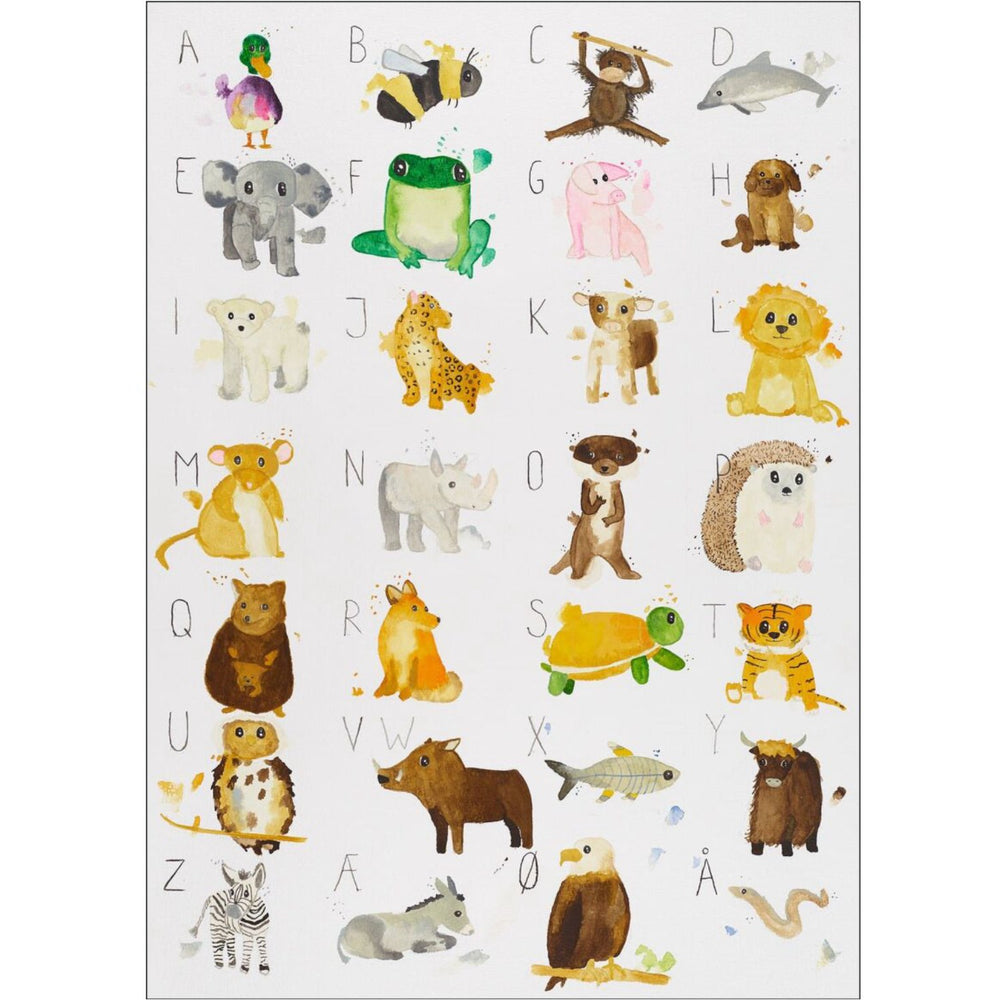 Køb Poster & Frame Et Lille Atelier - Kids - ABC Plakat