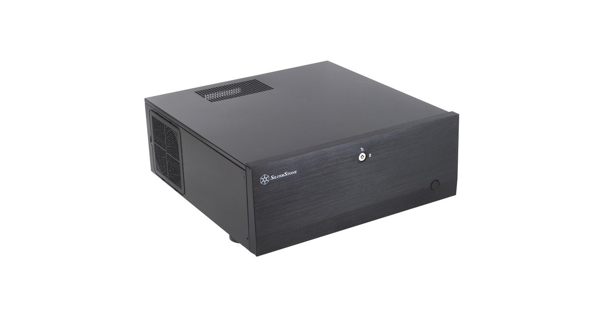 SilverStoneGrandia GD07B HTPC behuizing  (Zwart | 2x USB-A)