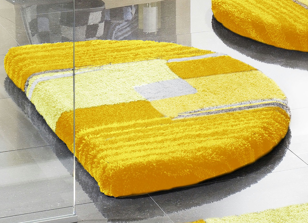 Badgarnitur mit rutschhemmender Rückseite