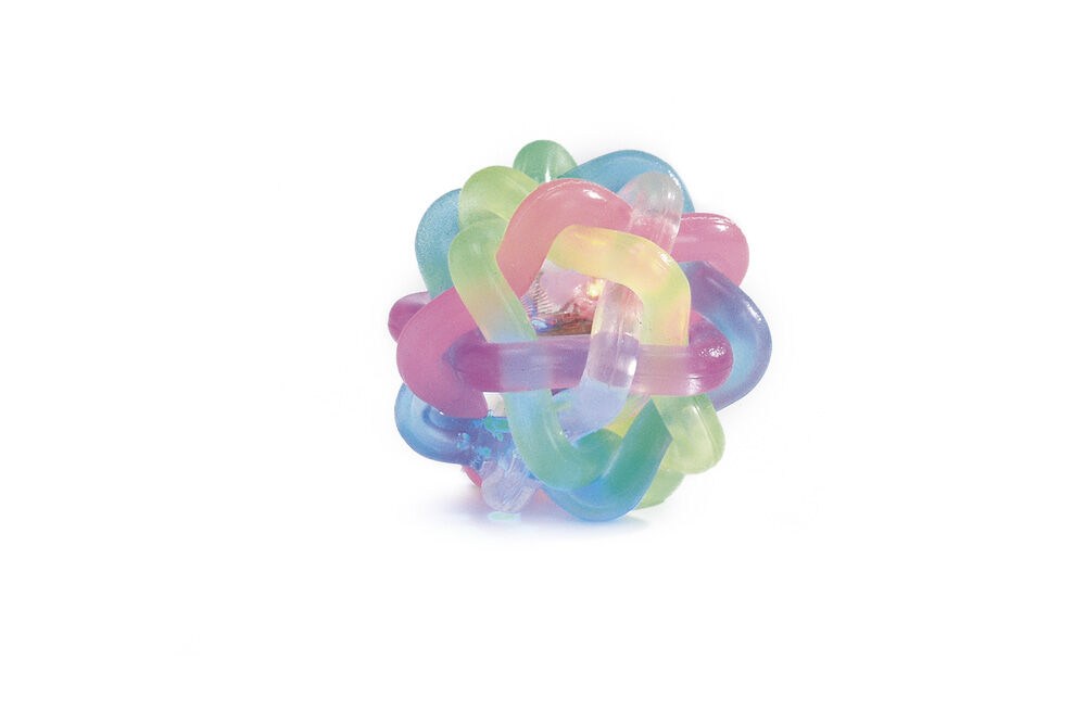 Beeztees Latex  Lichtbal met Knipperlicht - Kattenspeeltje - 6 cm