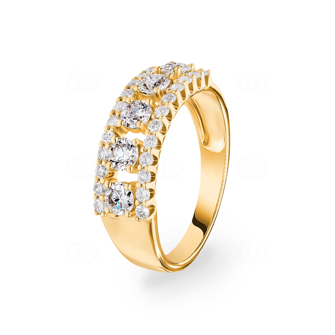 1.01 Karat Diamantring 750/18 K Gelbgold