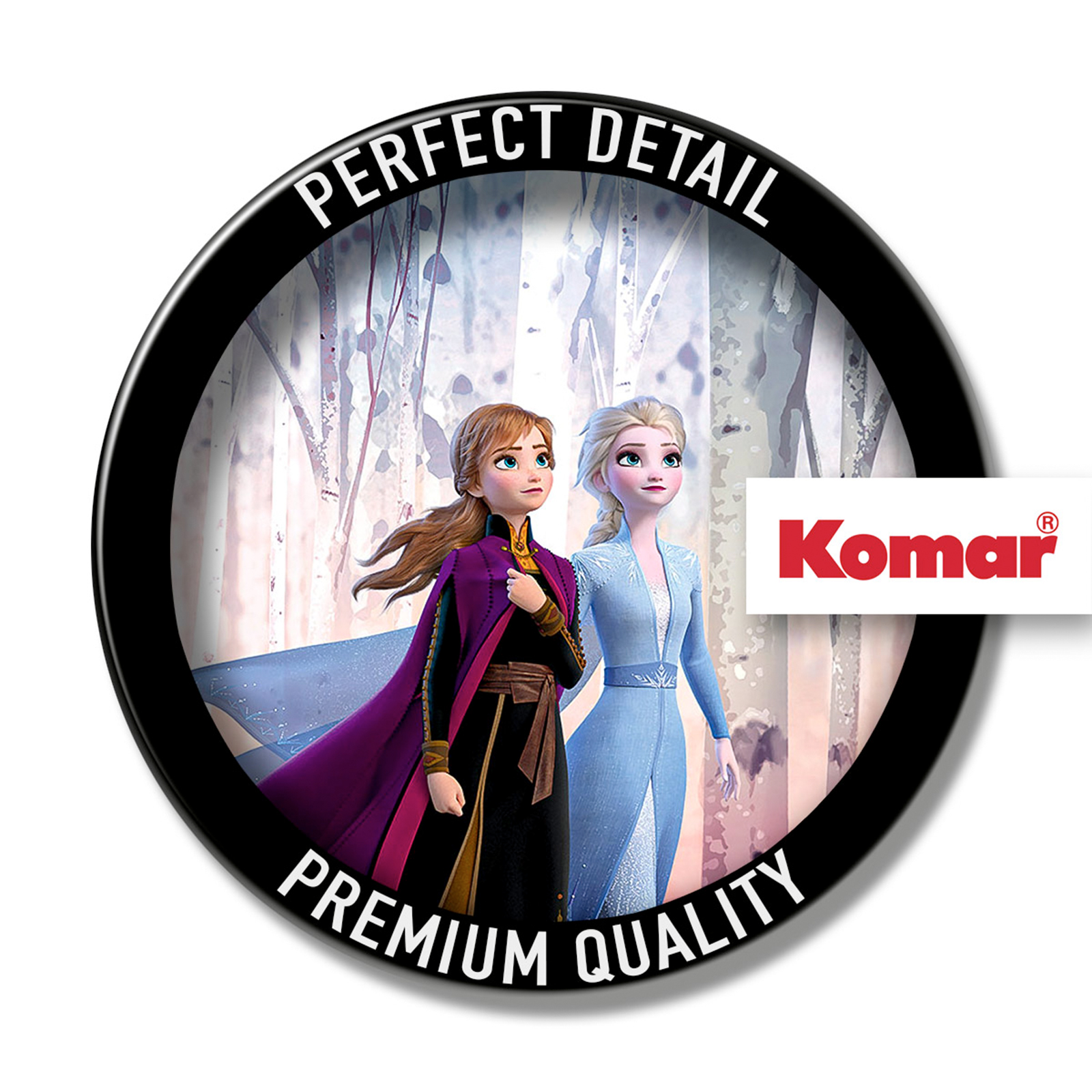 Papier-Fototapete FROZEN FRIENDS FOREVER - blau-rosa - 3,68 Meter