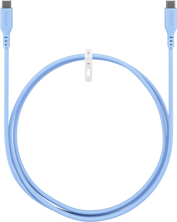 (1.5 m) 60W USB C auf USB C Silikon Ladekabel Fast Charge Datenkabel (77741) - Blau