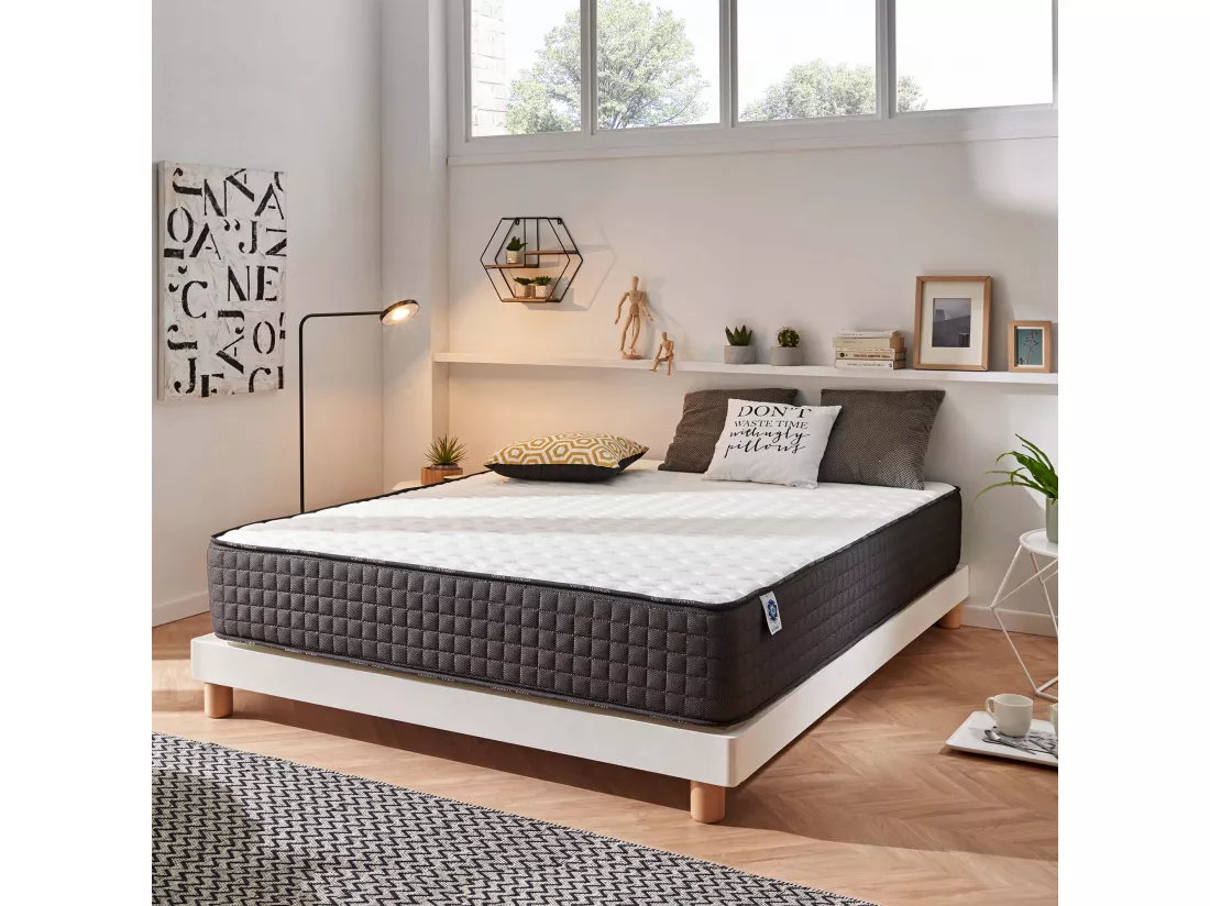 Naturalex - Titanium à ressorts ensachés 160x200 cm - Épais 30 cm - Visco Thermorégulateur - Tissu Premium - Confort - Haute Qualité - Respirabilité optimale