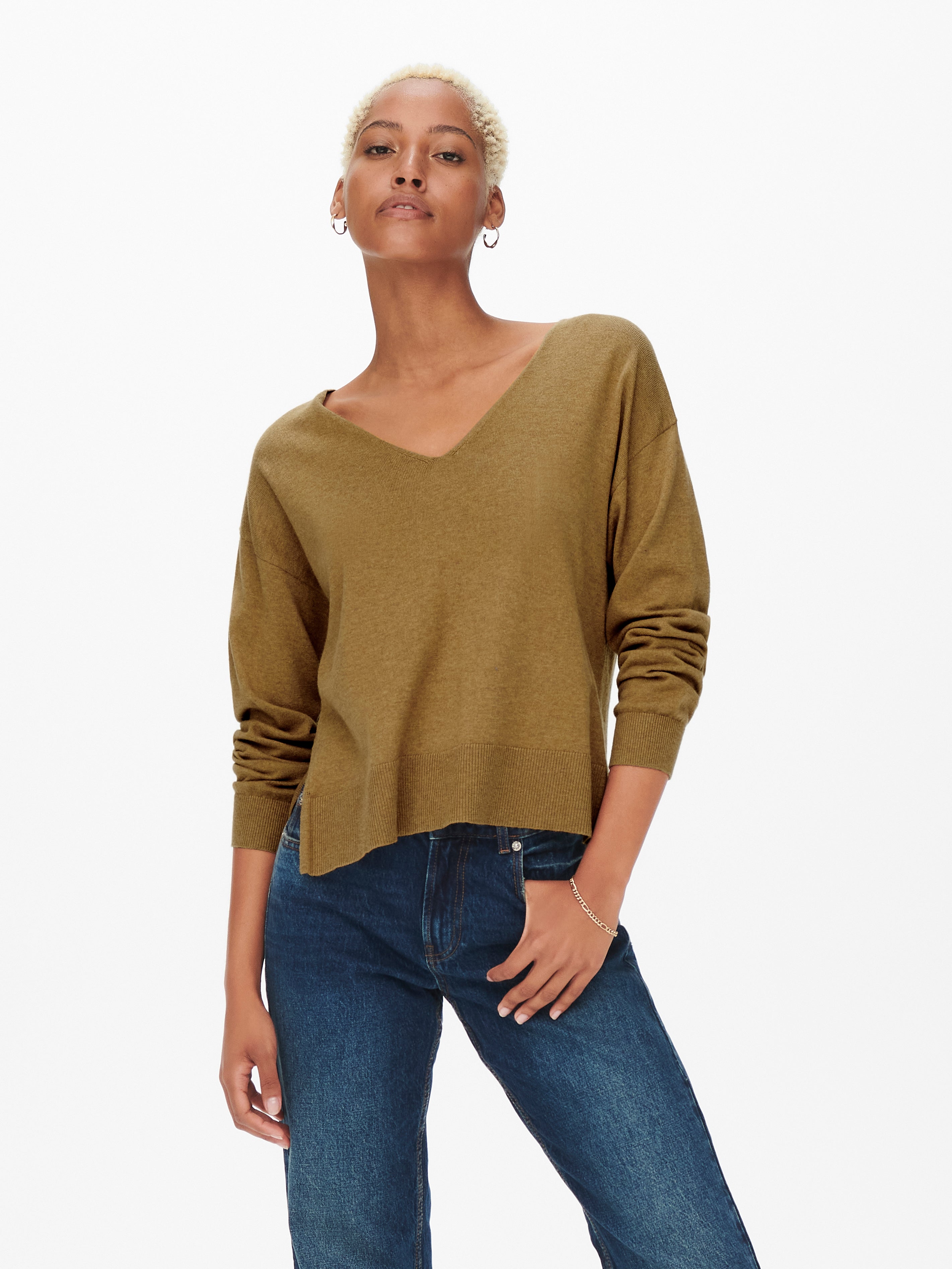 ONLRHIA Strickpullover Bistre