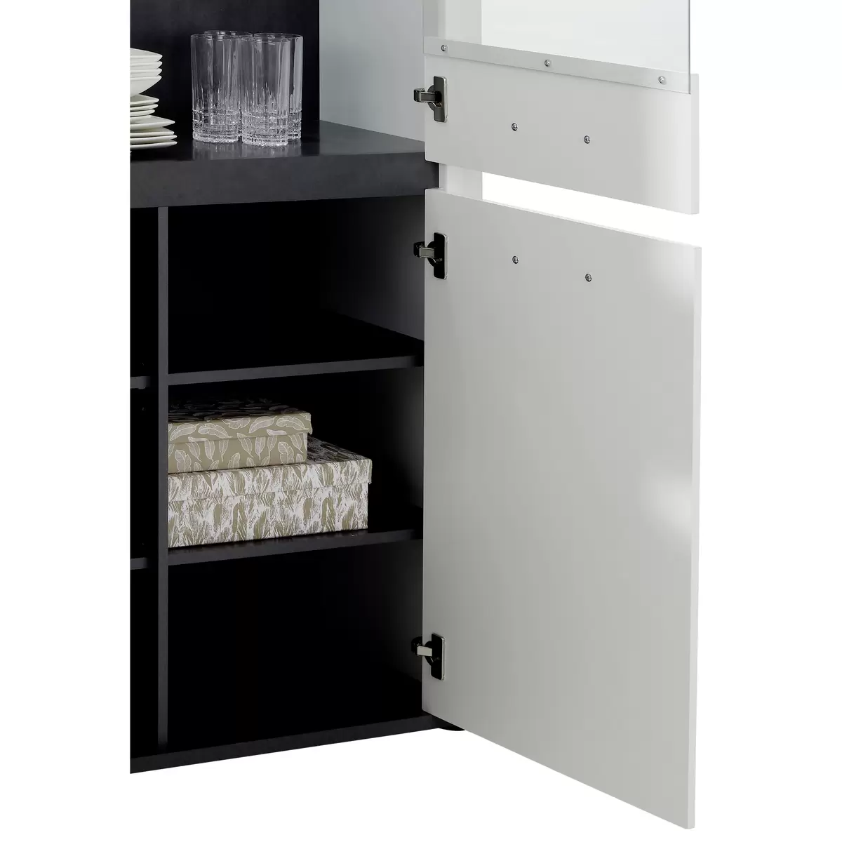 Vitrine Alassio weiss,grau