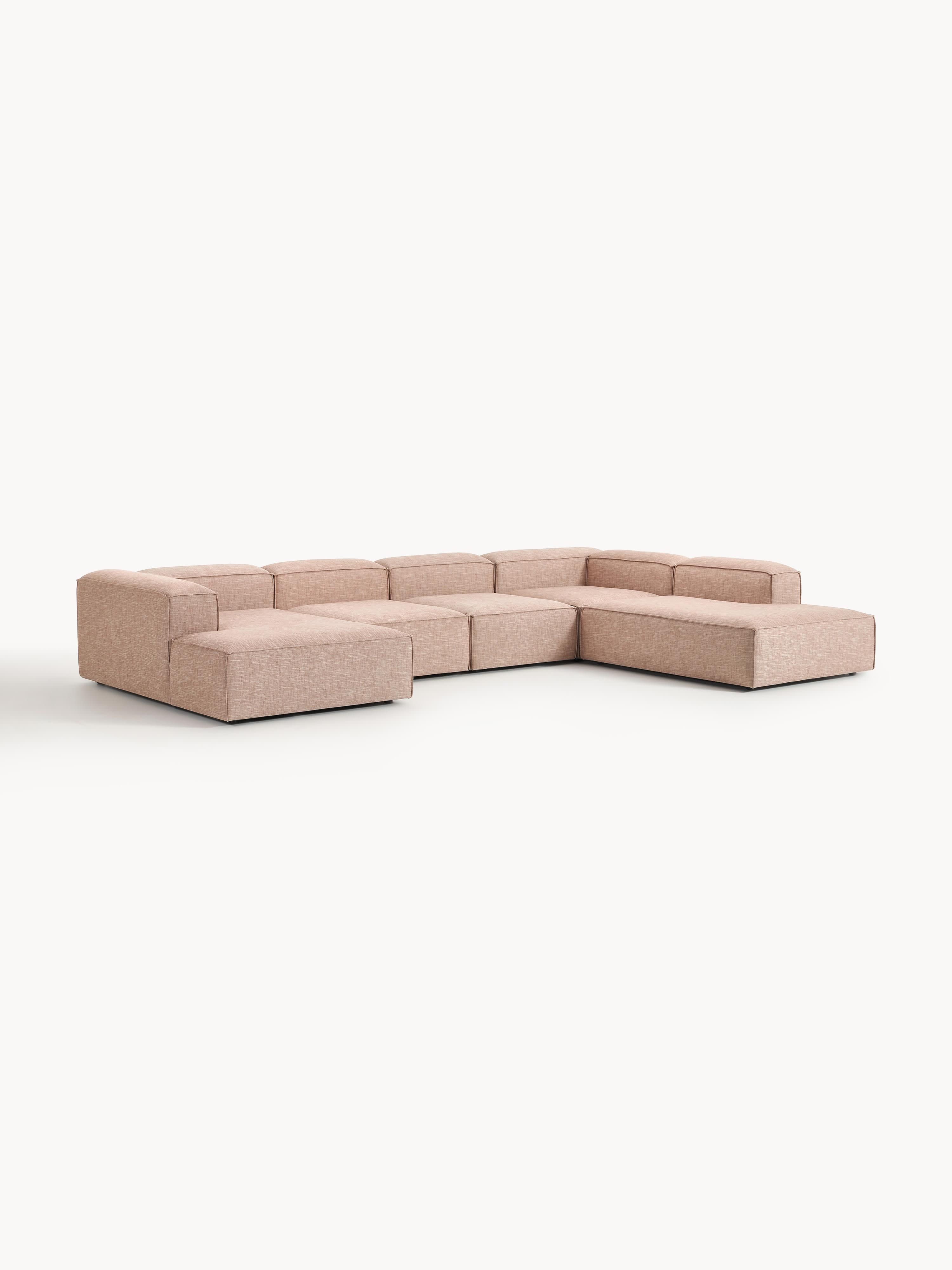 Modulaire U-bank Lennon van linnenmix