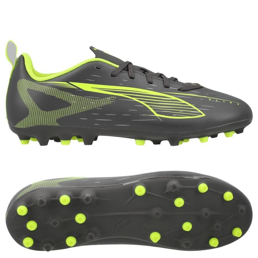 PUMA Ultra 5 Play MG Audacity - Matte Aged Silver/Jaune/Argenté Enfant