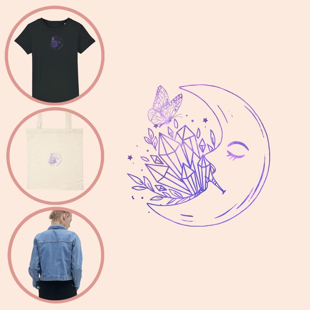 Kleding transfer Purple Moon