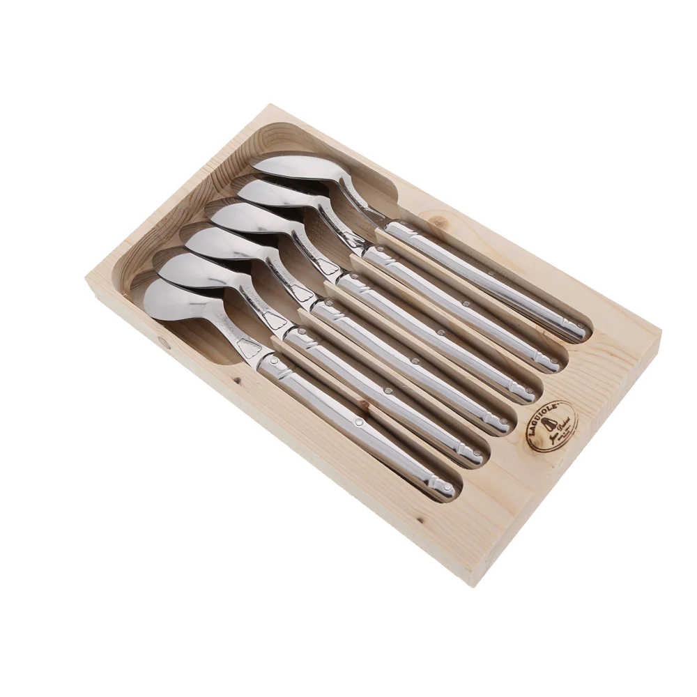 Coffret 6 cuillères de table Laguiole en inox Jean Dubost