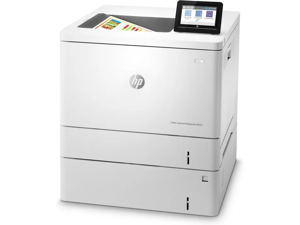 HP Color LaserJet Enterprise M555x - Printer - farve - Duplex - laser - A4/Legal - 1200 x 1200 dpi - op til 38 spm (mono) / op til 38 spm (farve) - kapacitet: 650 ark - USB 2.0, Gigabit LAN, Wi-Fi(n), USB 2.0 vært