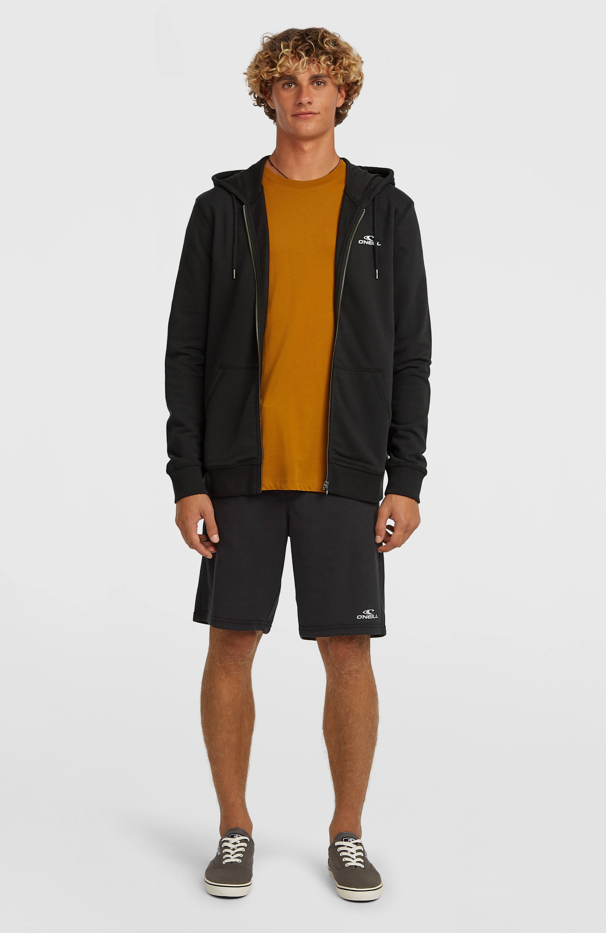 Small Logo hoodie met volledige rits