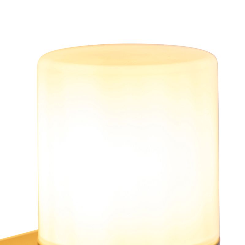 Moderne buiten wandlamp zwart met opaal kap IP44 - Odense