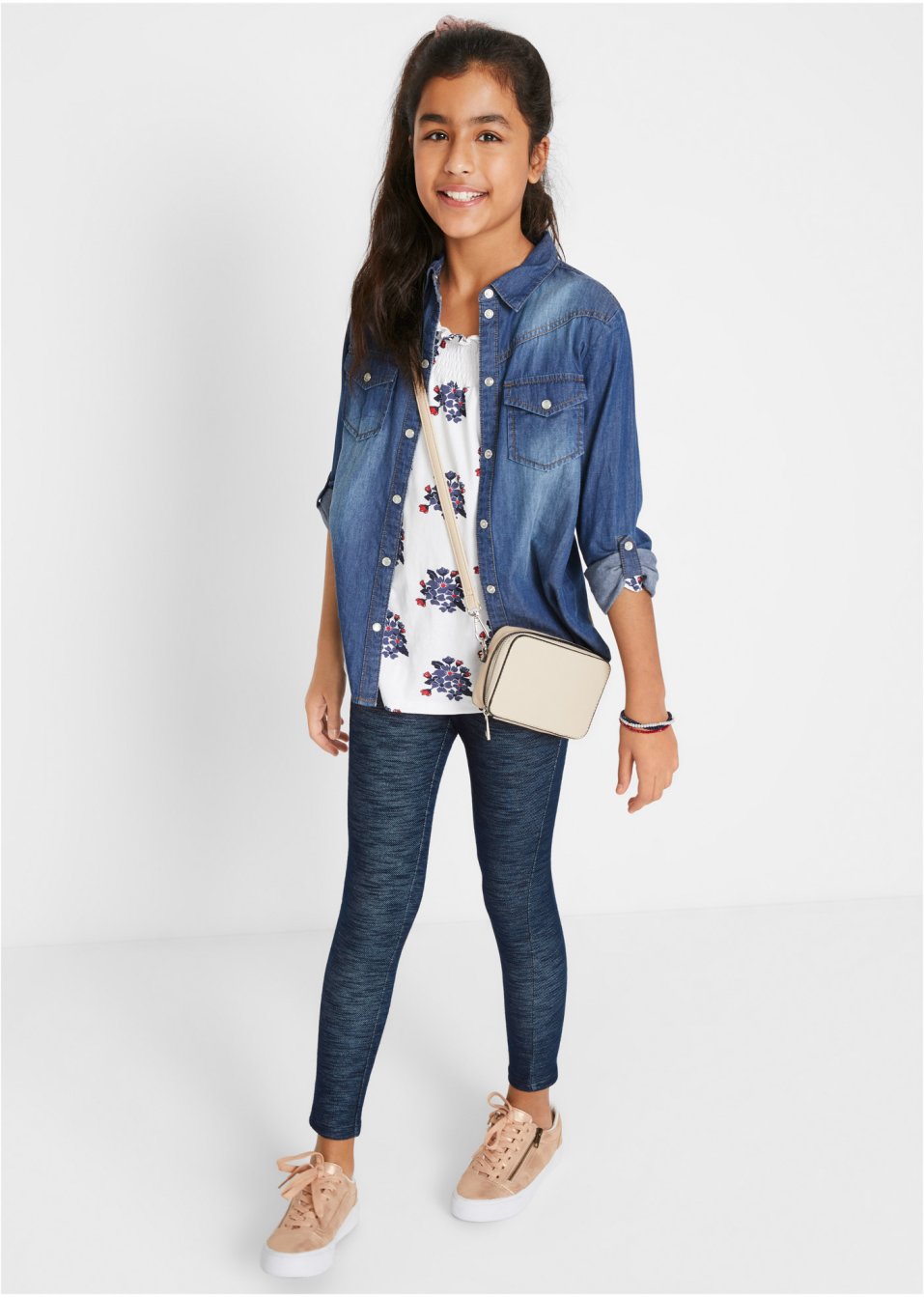 Legging aspect jean fille