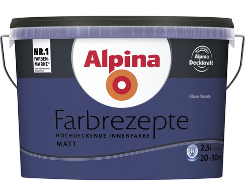 Alpina muurverf kleur recepten Blue Hour 2.5 l