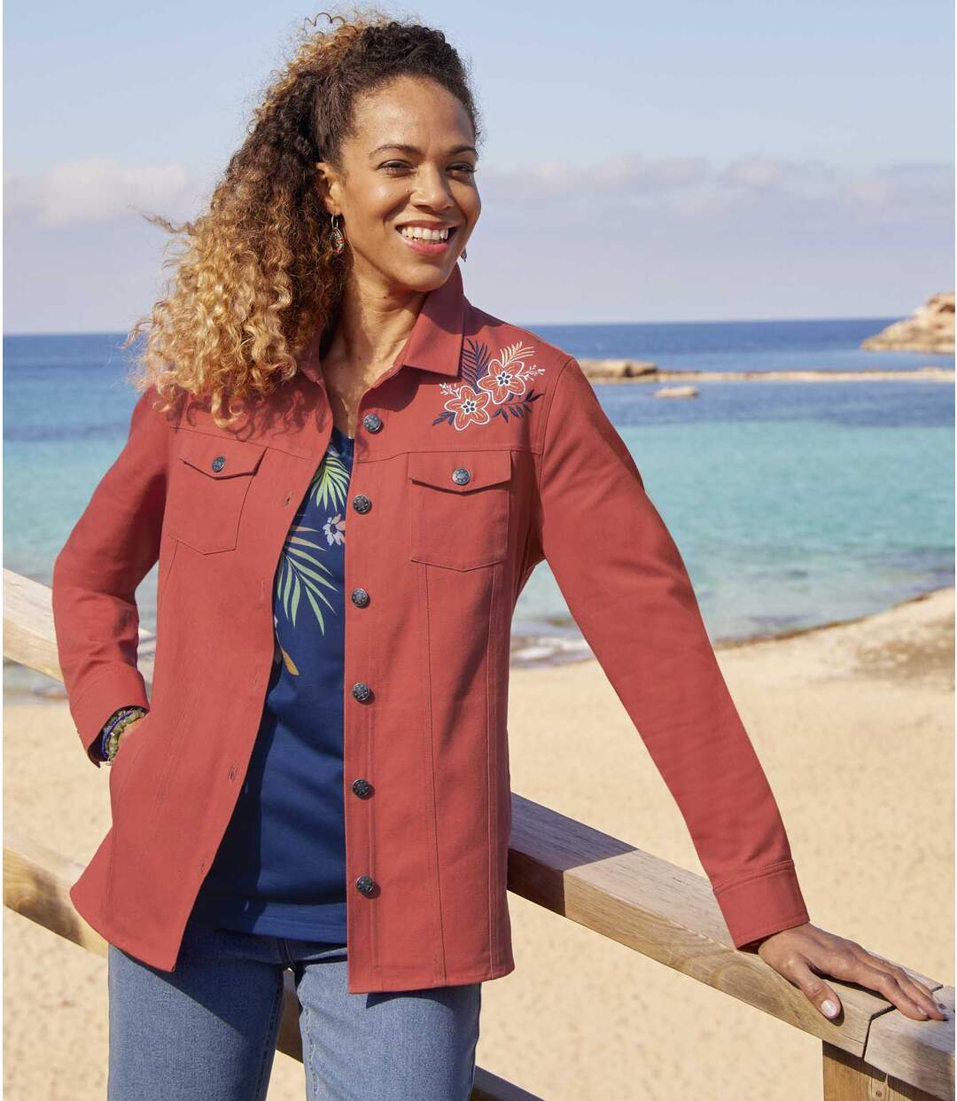 Veste en Twill Brodée