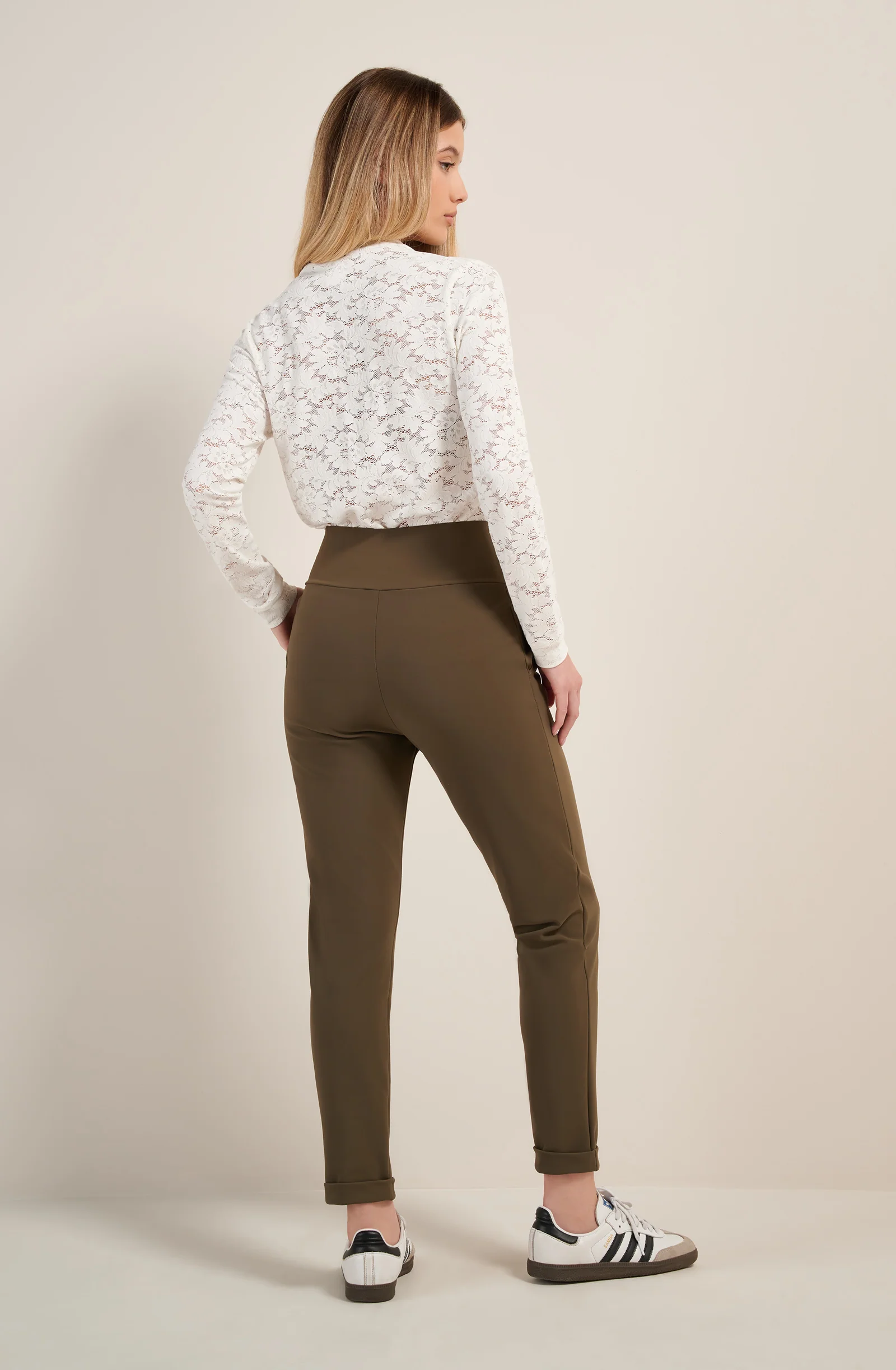 tory Top à manches longues en dentelle écume Écume