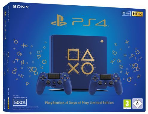 Sony - PlayStation 4 Slim - Gameconsole - 500 GB - Days of Play - 2 Mandos Dual Shock