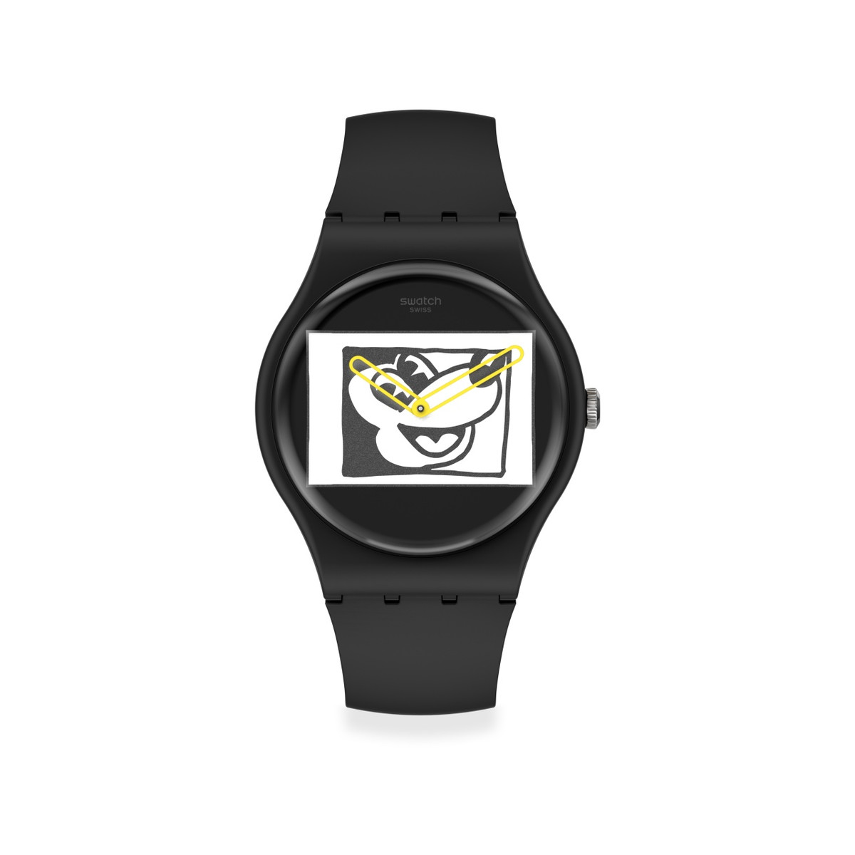Montre Swatch mixte plastique silicone noir