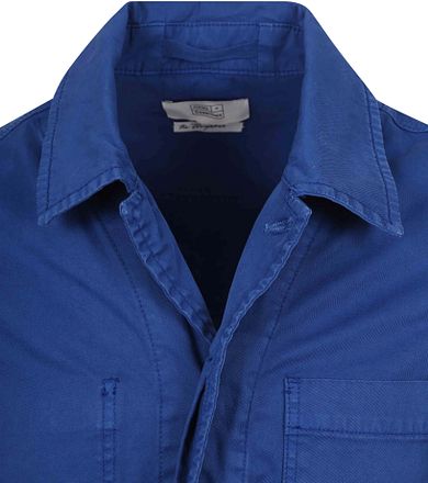 King Essentials The Benjamin Overshirt Royal Blauw KM111080011-B041T kopen