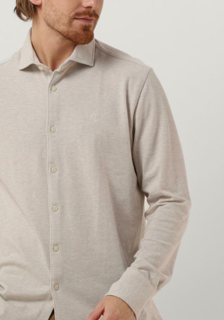 DSTREZZED witte dstrezzed casual overhemd shirt melange pique