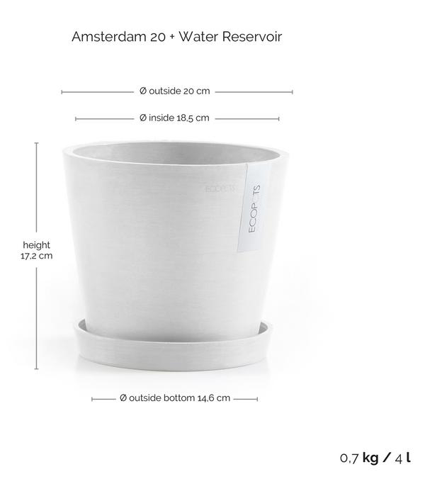 Ecopots Kunststoff-Topf Amsterdam mit