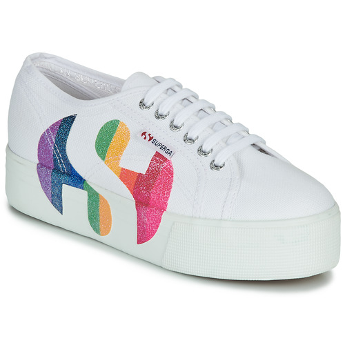 Superga - 2790-COTWPRINTEDLOGOGLITTER - Blanc