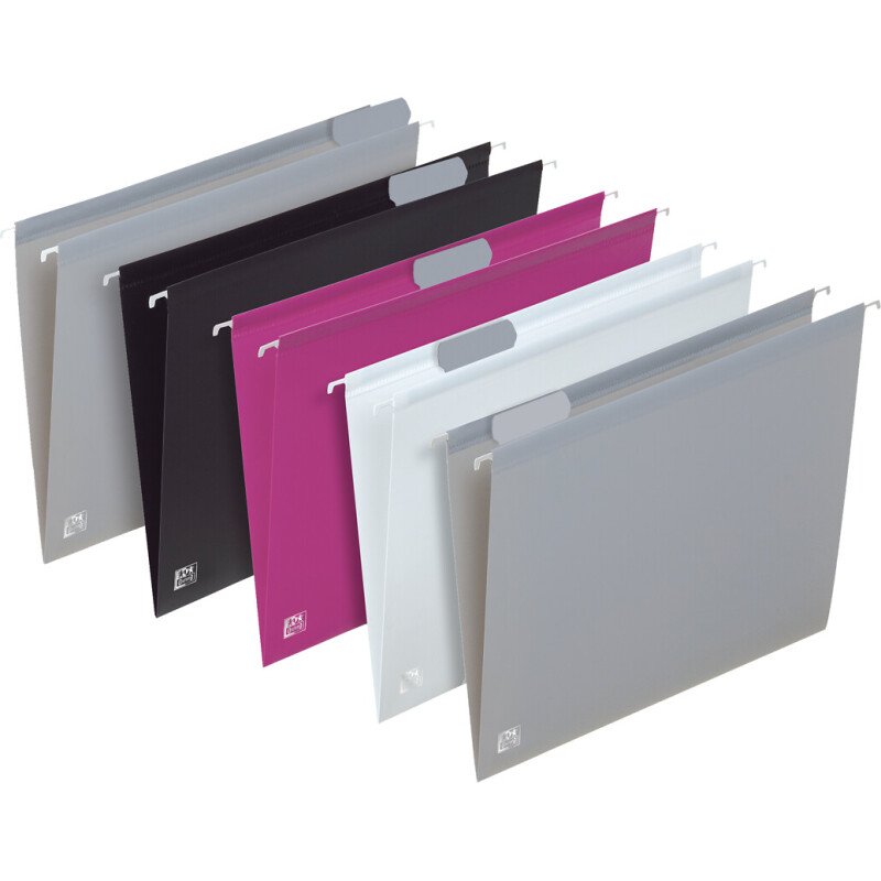 5 Dossier Suspendu Polypro Trendy Tiroir Fond V A4 Assorti